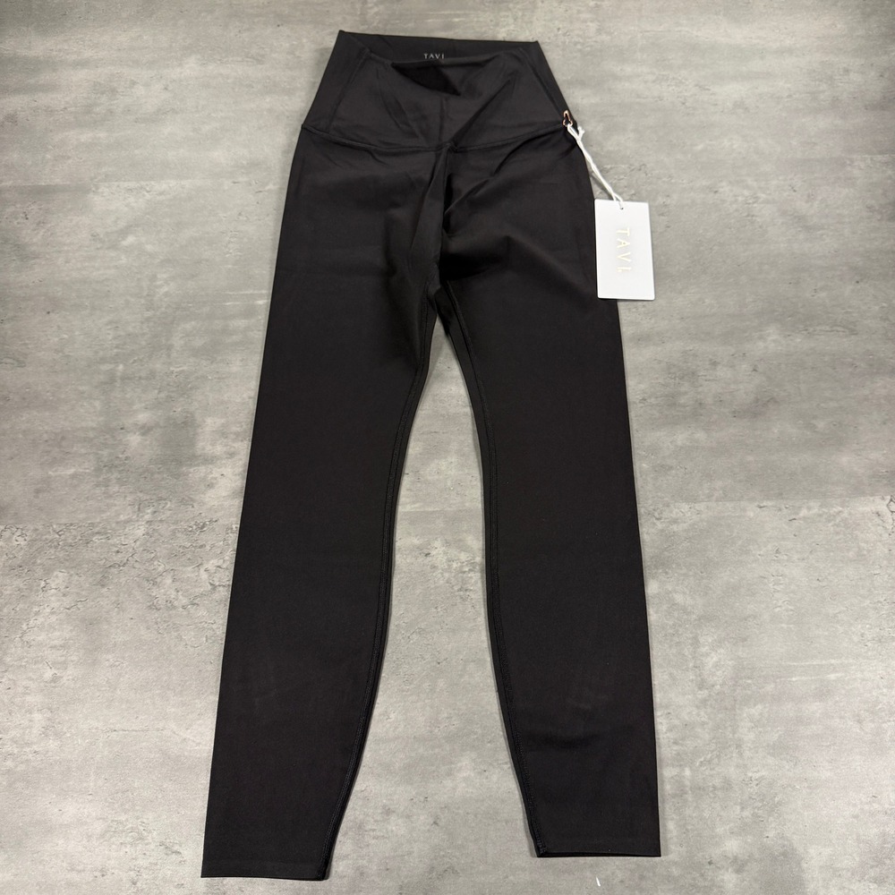 Tavi Active Leggings Womens Small High Waisted 7/8 Tight Ebony Black NEW $88